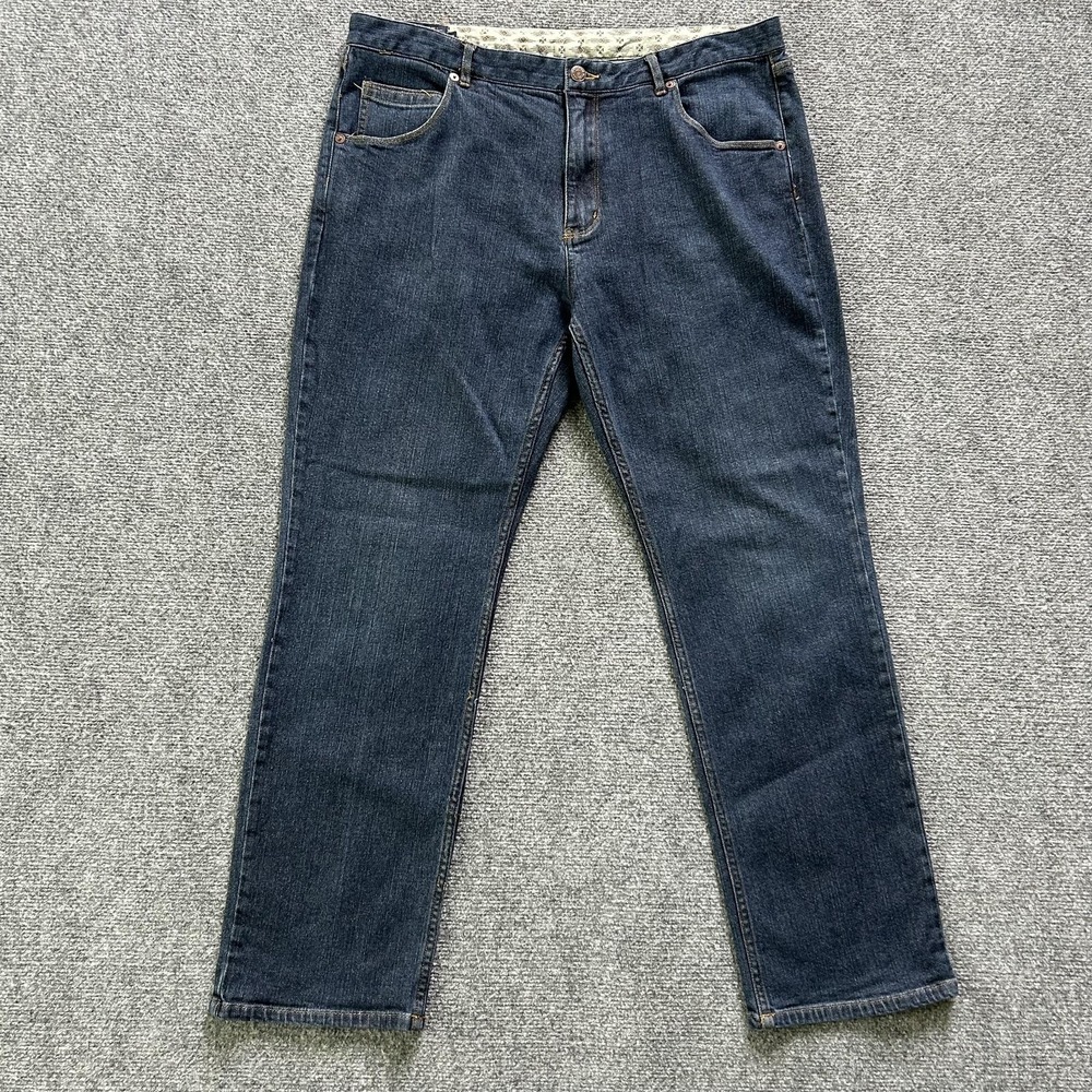 Pendleton Jeans Mens 36x30‎ Blue Dark Wash Straight Leg Stretch Denim Pants